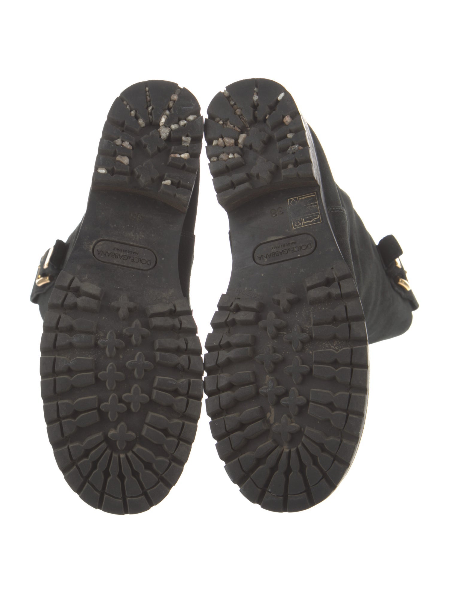 Dolce & Gabbana Suede Moto Boots